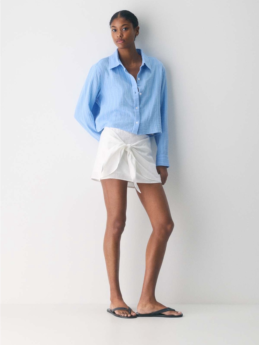 Aritzia Little Moon Palmshade Linen Skirt
